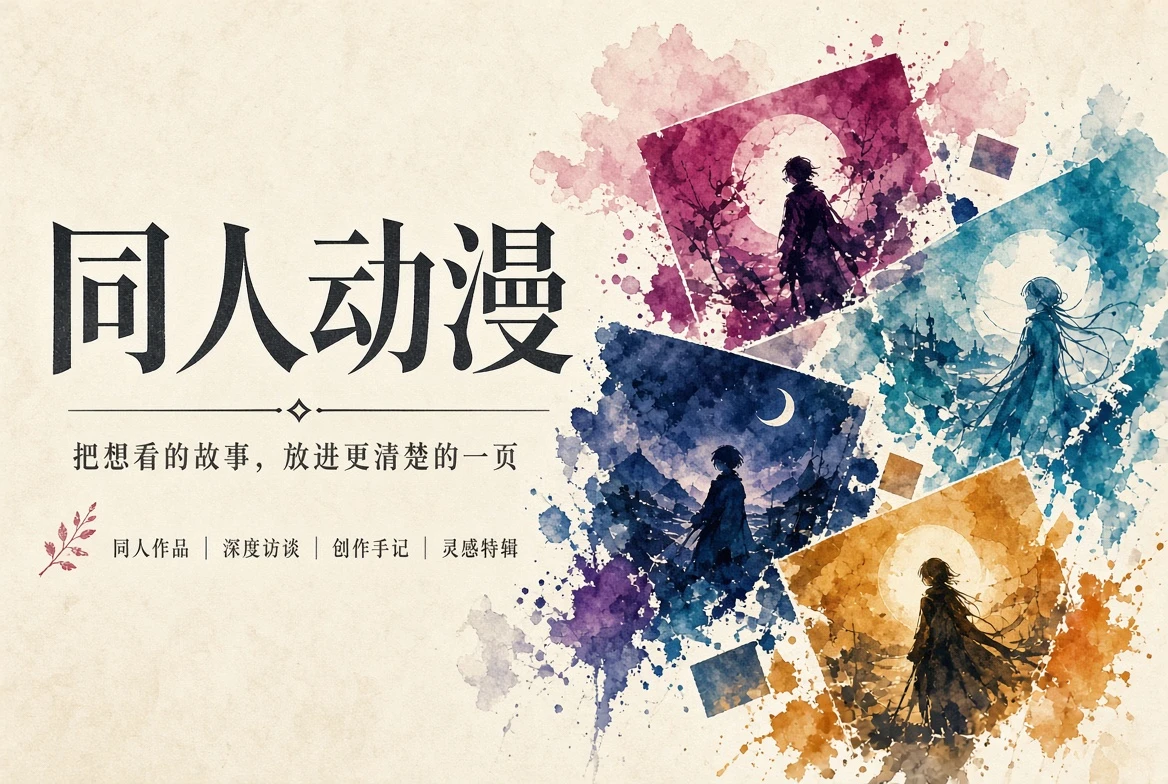 同人动漫杂志式首页封面