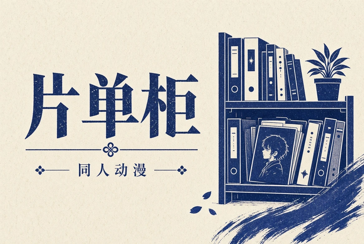 动漫片单书柜主题视觉
